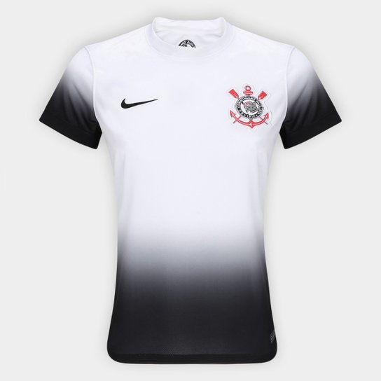 Camisa Corinthians Home 24/25 - Feminina Torcedor - Branca e Preto