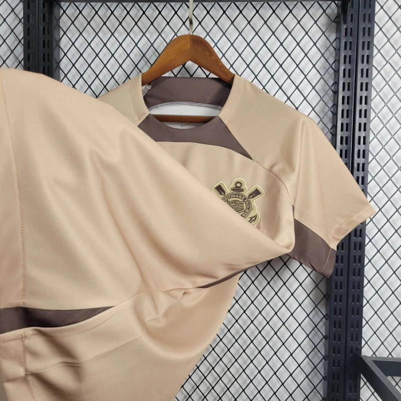 Camisa Corinthians Treino 24/25 - Torcedor Masculina - Bege