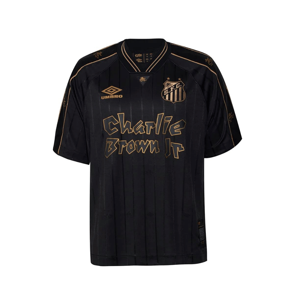 Camisa Santos Charlie Brown (NEYMAR JR - 10)  24/25 - Torcedor Masculina - Preto