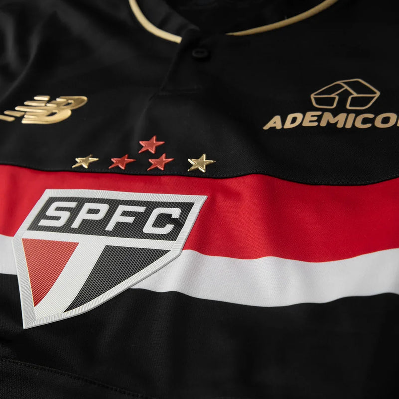 Camisa São Paulo III 25/26 - Torcedor Masculina - Preta e Dourado