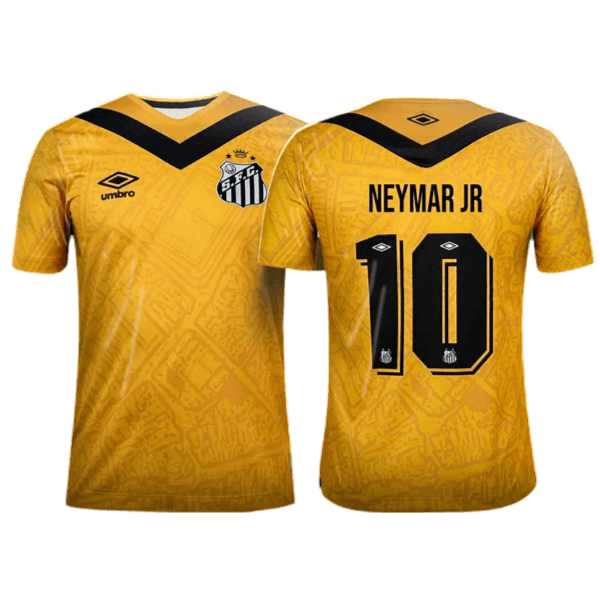 Camisa Santos III (NEYMAR JR - 10)  24/25 - Torcedor Masculina - Amarelo e Preto